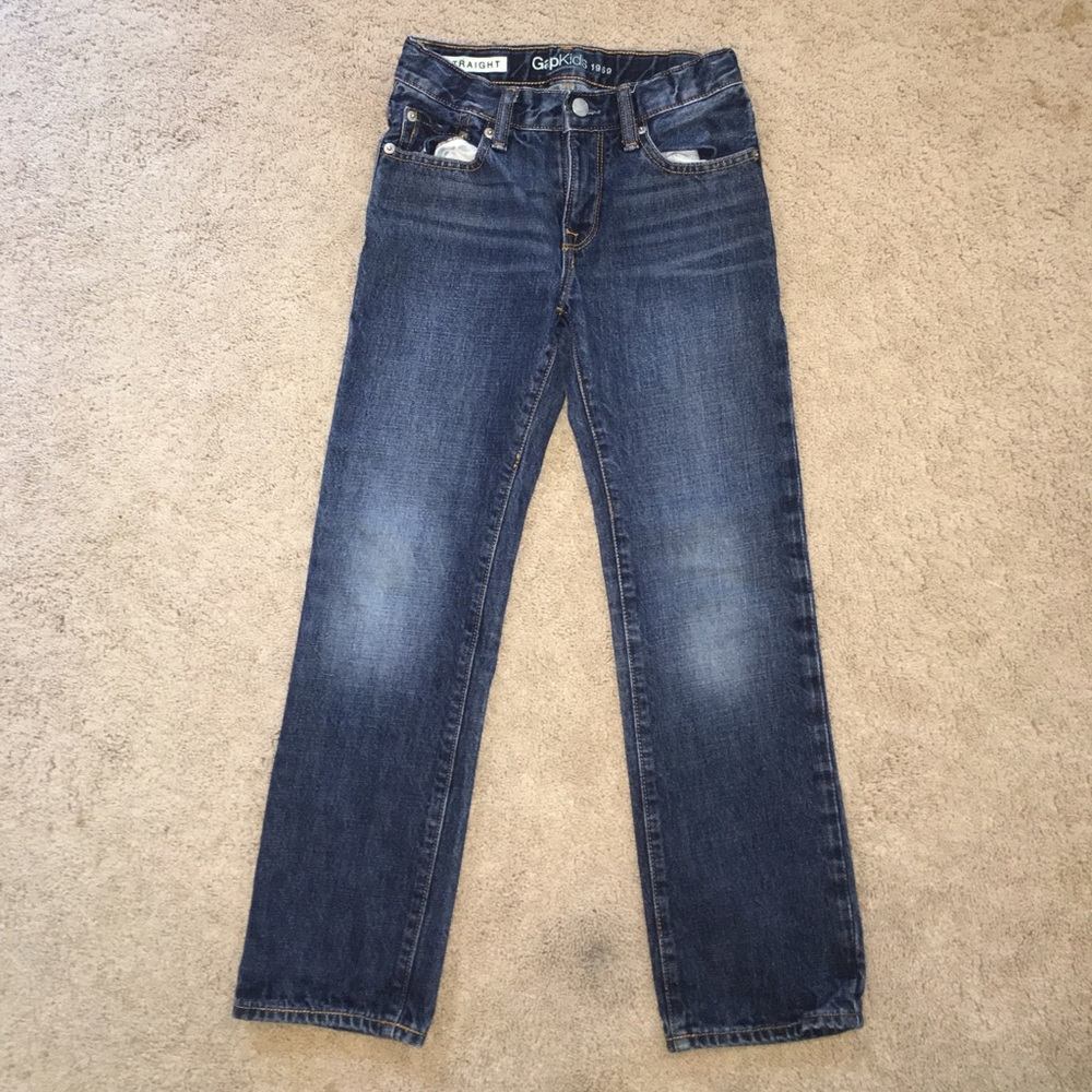 Girls dark straight leg jeans